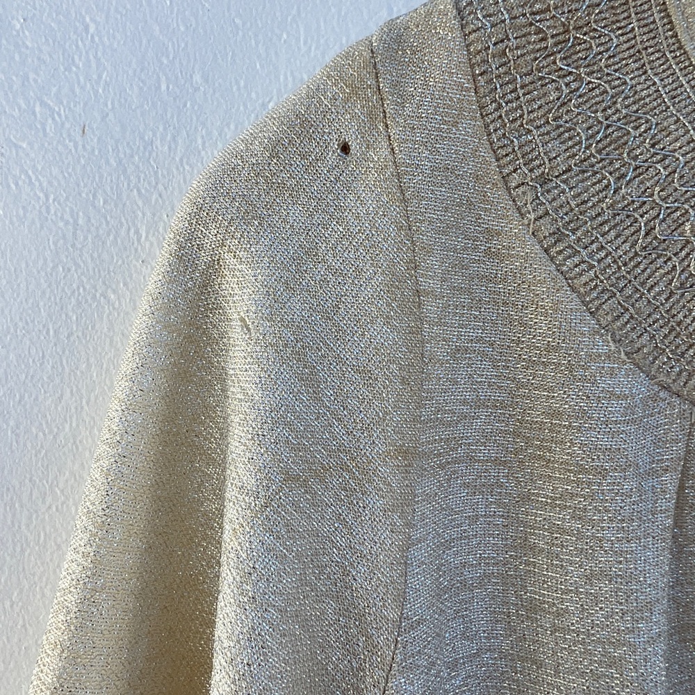 60s Metallic Threaded Faux Button Mini Dress - Picture 12 of 17